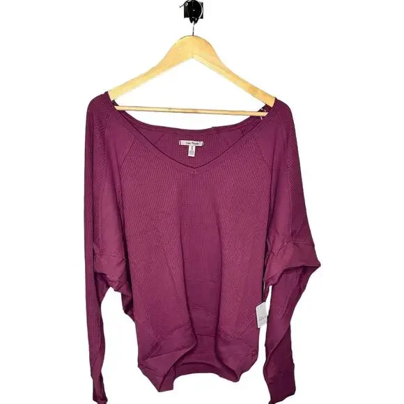 Free People Santa Clara Waffle Knit Thermal - Picture 3 of 3